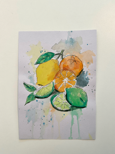 Watercolour - Still Life Fruits