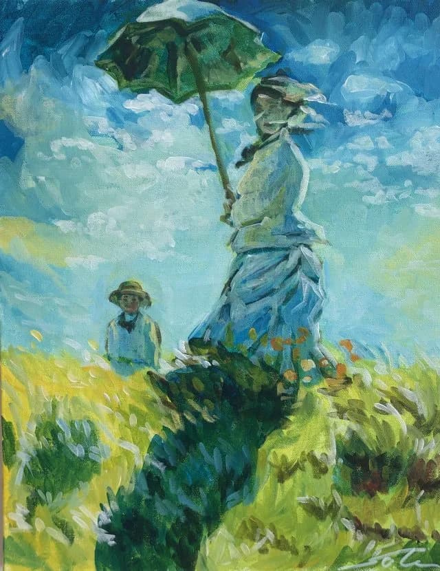 Monet Woman with a parasol /n