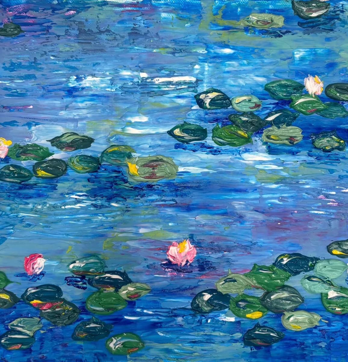 Textured Art Monet Waterlilies /u